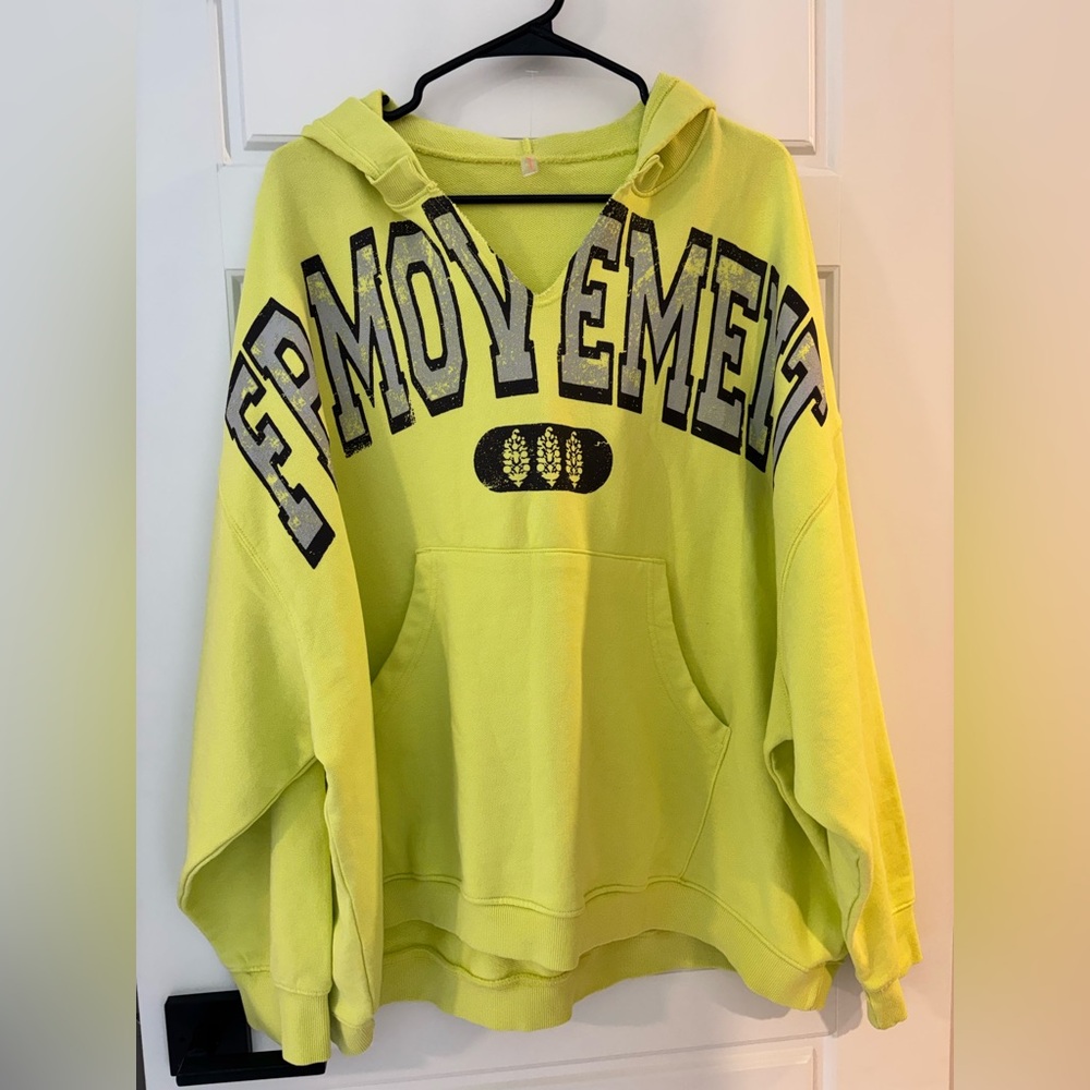 FP Movement by Free People Lime Green Hoodie NWOT